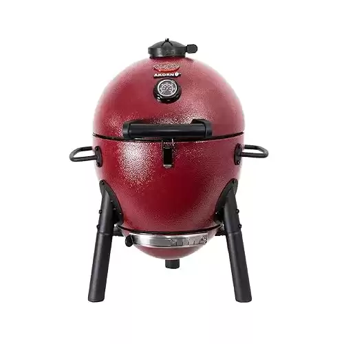 Char-Griller AKORN Jr. Portable Kamado Charcoal Grill, Red