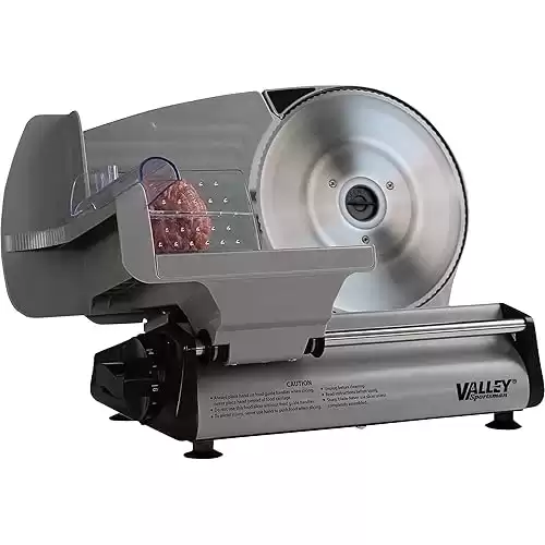 Valley Sportsman Stainless Steel Electric Food and Meat Slicer