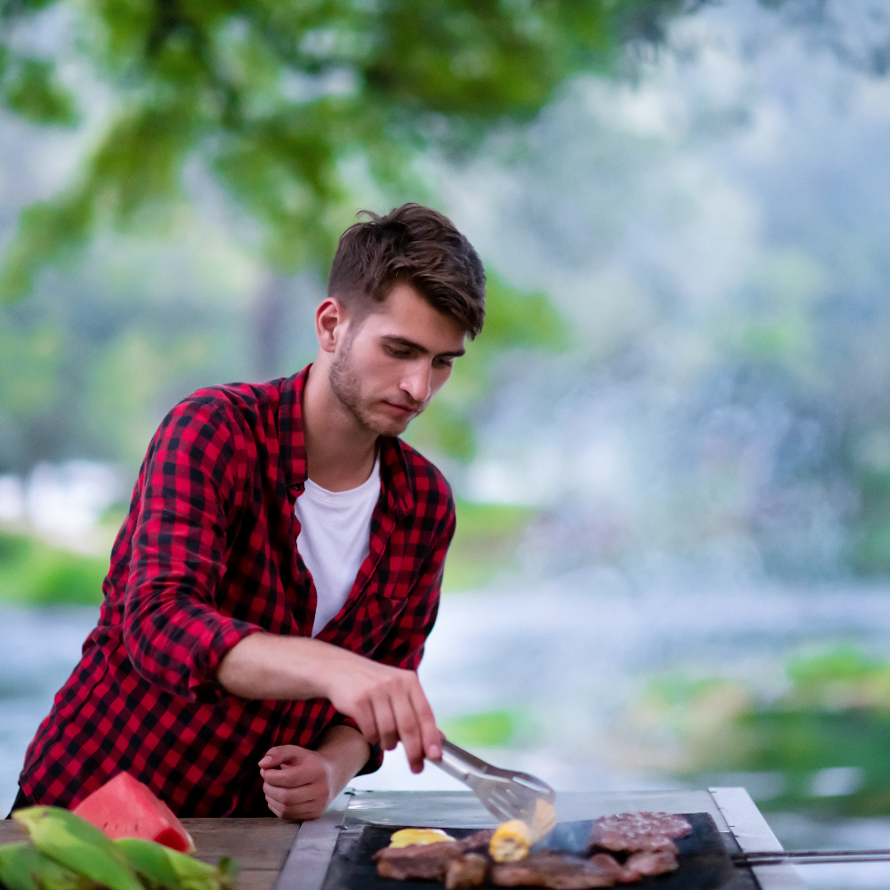 built in griddle